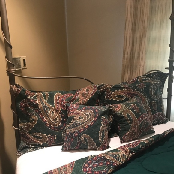 Complete Comforter Bedding 6 SET Queen Skirt Shams - Picture 4 of 7